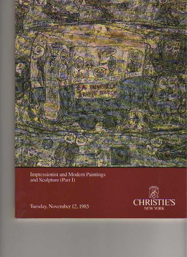 Christies 1985 Impressionist & Modern Paintings & Sculpture pt I