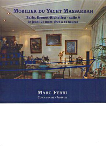 Drouot 1996 Furniture from The Yacht Massarrah