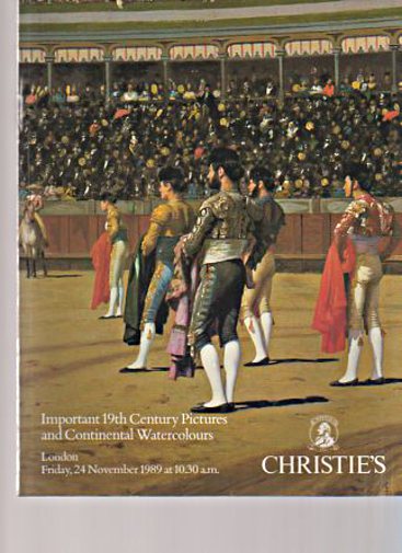 Christies 1989 Important 19th Century Pictures & Watercolours - Click Image to Close