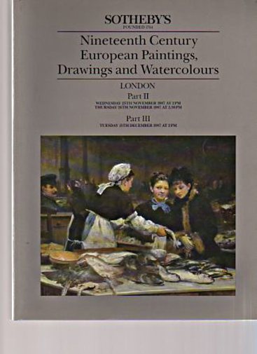 Sothebys Nov/ Dec 1987 19th Century European Paintings, Drawings