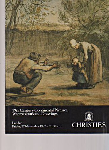 Christies 1992 19th Century Continental Pictures, Watercolours - Click Image to Close