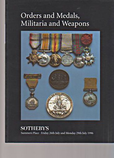 Sothebys 1996 Orders & Medals, Militaria and Weapons