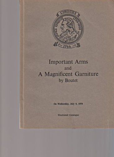 Christies 1970 Important Arms & Magnificent Garniture by Boutet