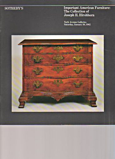 Sothebys 1982 Hirshhorn Collection Important American Furniture