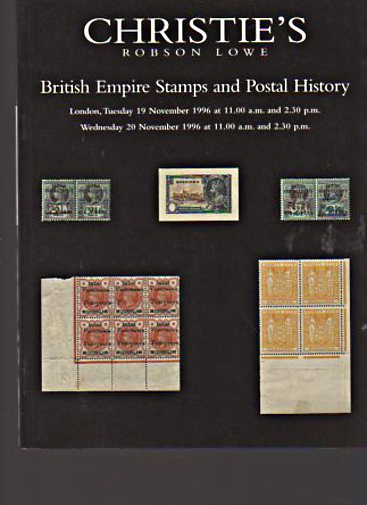 Christies 1996 British Empire Stamps & Postal History - Click Image to Close