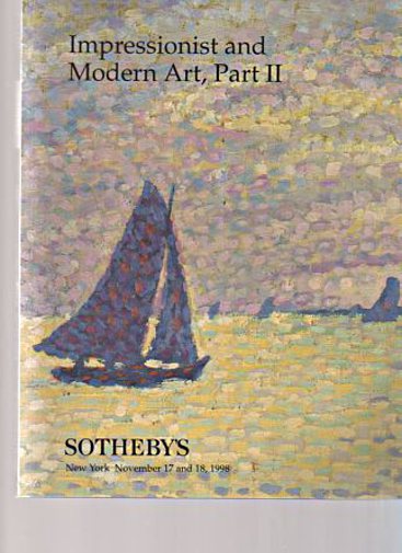 Sothebys 1998 Impressionist & Modern Art Part II (Digital Only)