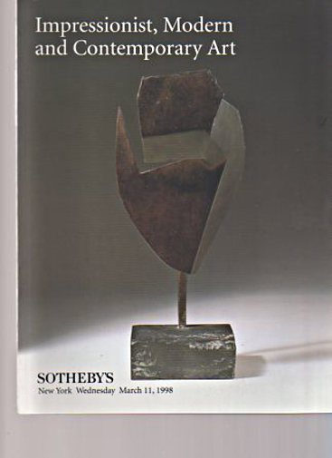 Sothebys March 1998 Impressionist, Modern & Contemporary Art