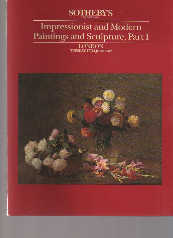 Sothebys 1989 Impressionist & Modern Paintings, Part I