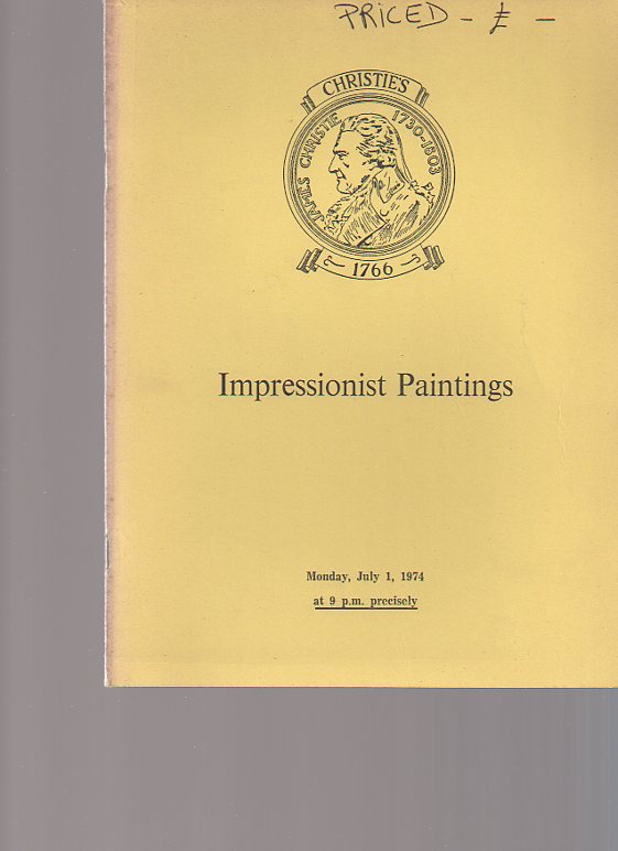 Christies 1974 Impressionist Paintings