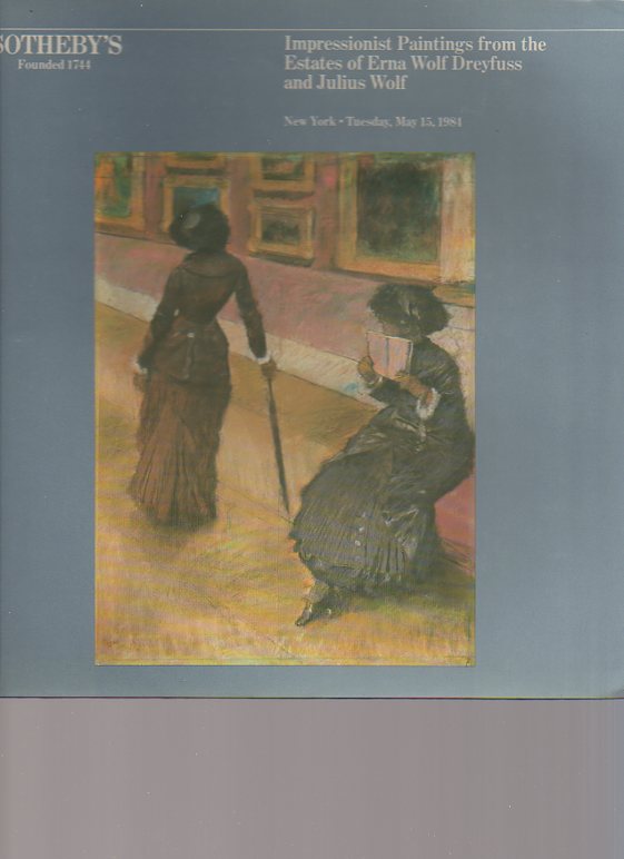 Sothebys 1984 Impressionist Paintings Wolf Collection