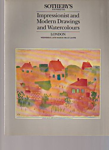 Sothebys March 1986 Impressionist & Modern Drawings & Watercolours