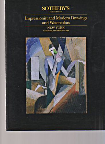 Sothebys November 1988 Impressionist & Modern Drawings & Watercolours