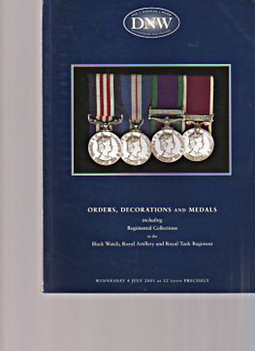 DNW July 2001 Orders, Decorations and Medals - Click Image to Close