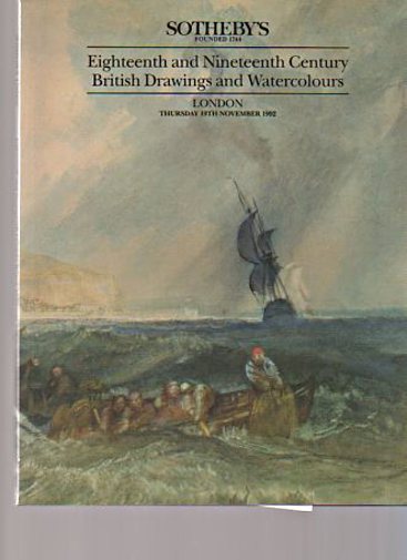 Sothebys 1992 18th -19th Century British Drawings & Watercolours