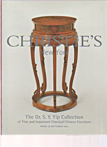Christies 2002 Yip Collection Classical Chinese Furniture