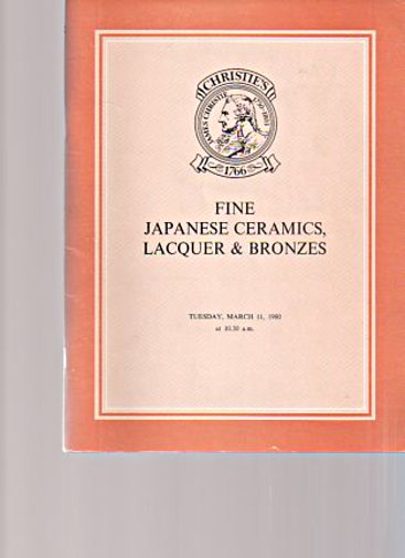 Christies 1980 Fine Japanese Ceramics, Lacquer & Bronzes
