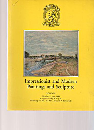 Christies June 1983 Impressionist & Modern Paintings, Sculpture
