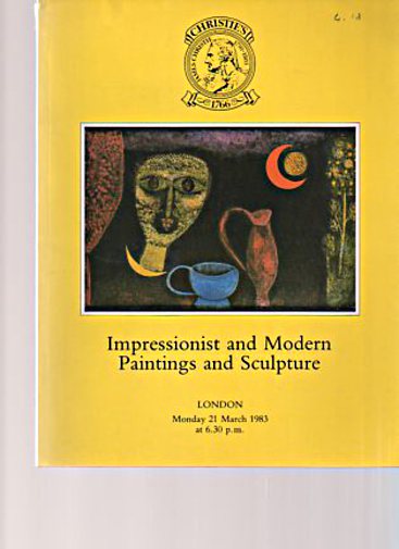 Christies March 1983 Impressionist & Modern Paintings, Sculpture