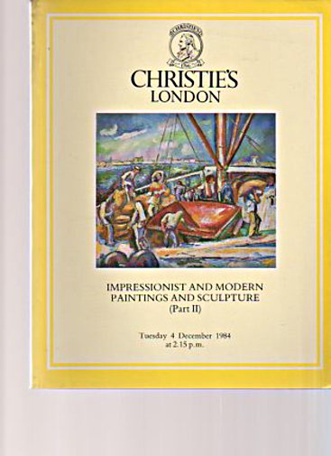 Christies 1984 Impressionist & Modern Paintings, Sculpture Pt II