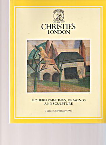 Christies February 1989 Modern Paintings, Drawings & Sculpture - Click Image to Close