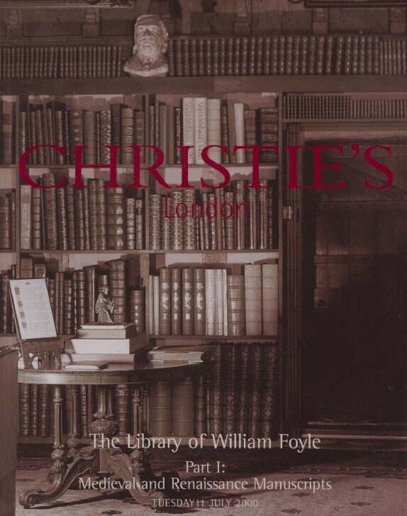 Christies July 2000 Library of William Foyle Part I (Digital Only)