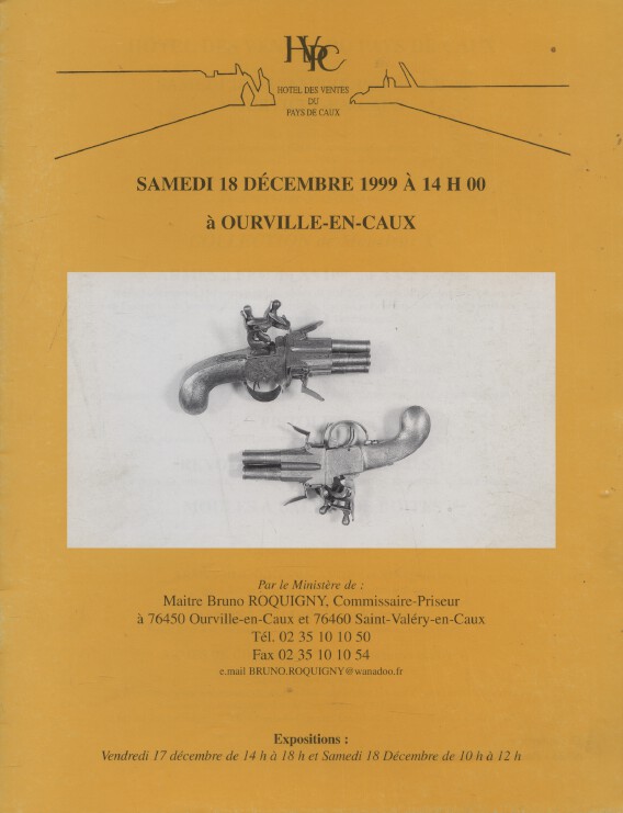 HVPC December 1999 17th-20th Century Arms, Pistolets, US Revolvers & Pistolets