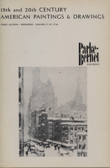Parke-Bernet Jan 1971 19th & 20th Century American Paintings & Drawings
