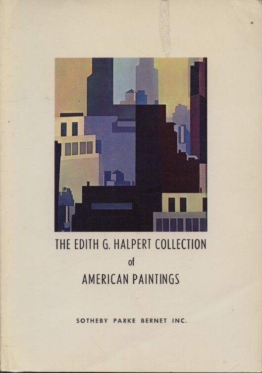 Sothebys March 1973 The Edith G. Halpert Collection of American Paintings