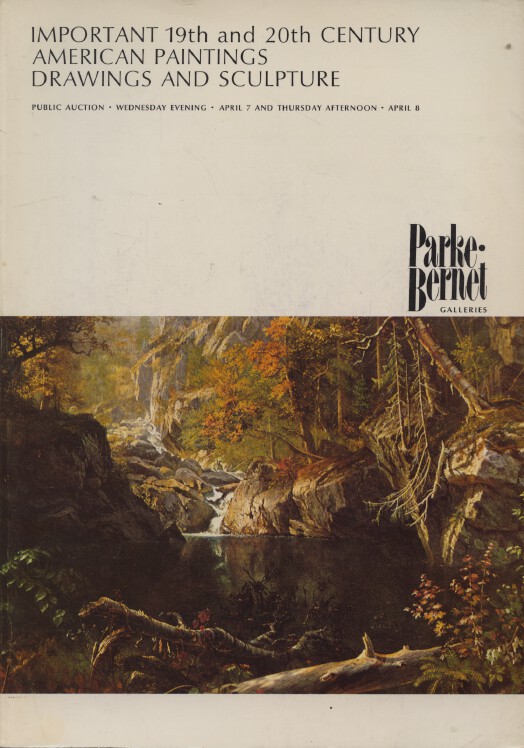 Parke-Bernet April 1971 Important 19th & 20th C. American Paintings, Drawings