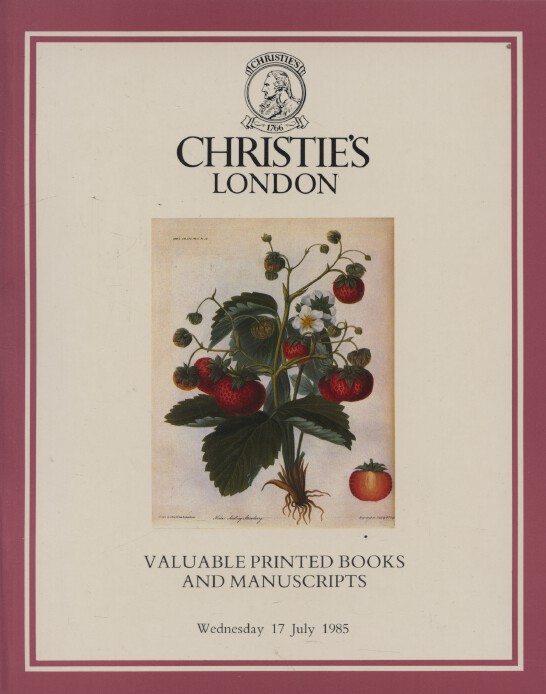 Christies July 1985 Valuable Printed Books and Manuscripts