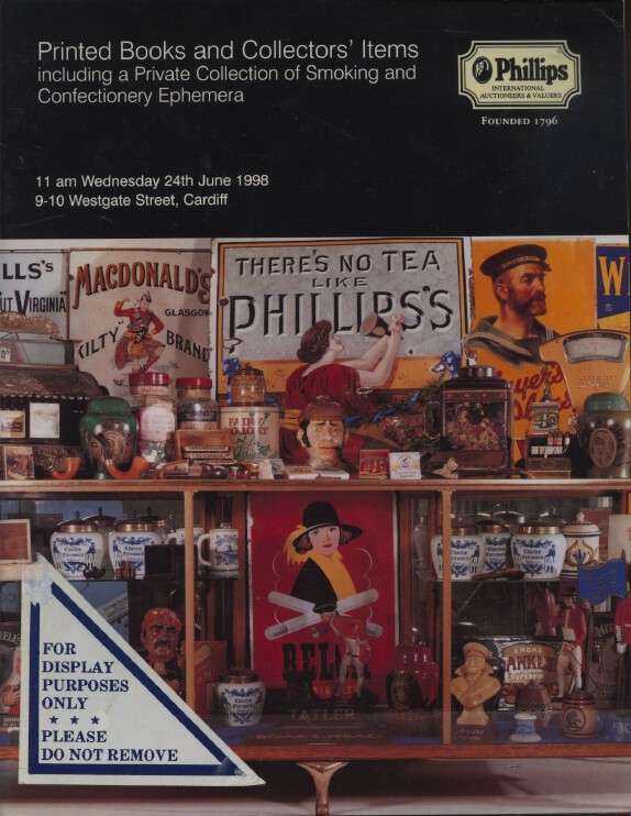 Phillips June 1998 Printed Books & Collectors' Items inc Smoking & Confectionary
