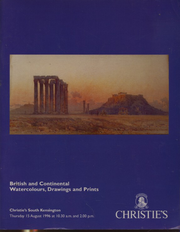 Christies August 1996 British and Continental Watercolours, Drawings & Prints