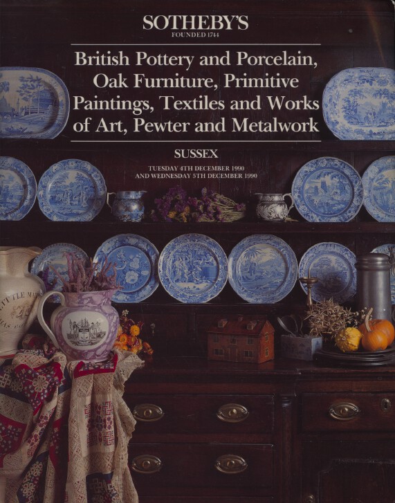 Sothebys December 1990 British Pottery, Oak Furniture, Textiles, Pewter ...