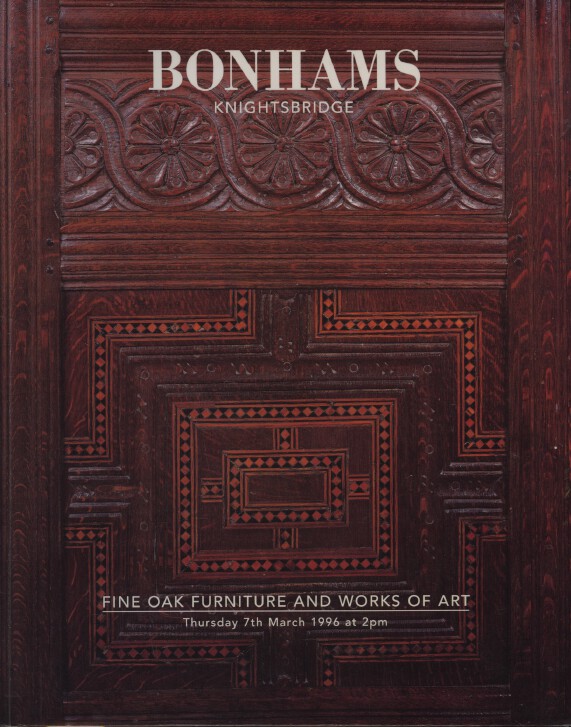 Bonhams March 1996 Fine Oak Furniture and Works of Art