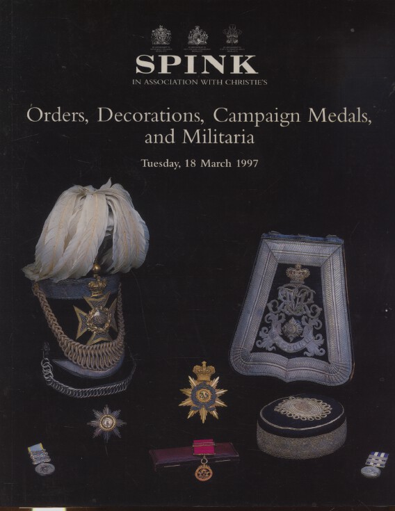 Spink March 1997 Orders, Decorations, Campaign Medals, and Militaria