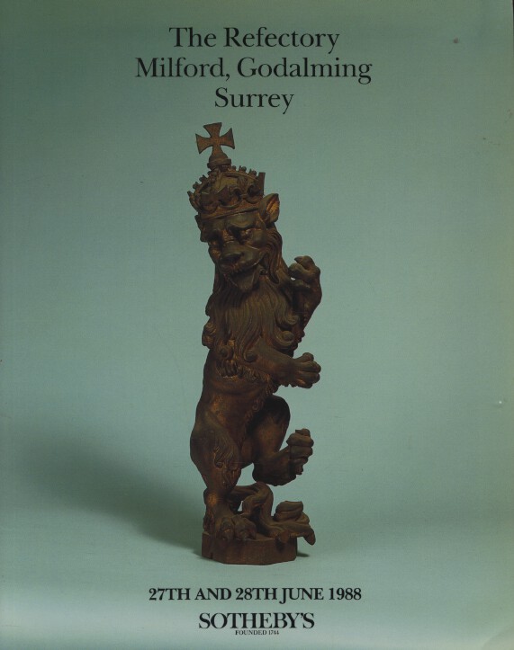 Sothebys June 1988 The Refectory, Milford, Godalming, Surrey