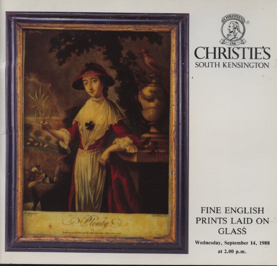 Christies September 1988 Fine English Prints Laid on Glass