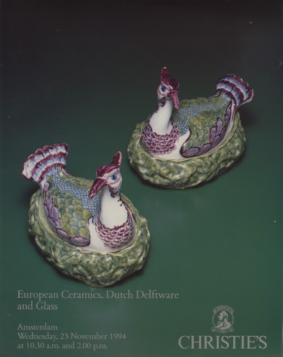 Christies November 1994 European Ceramics, Dutch Delftware and Glass