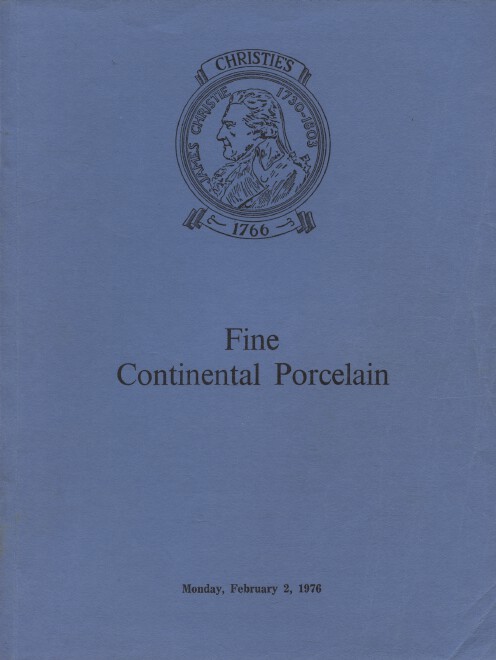 Christies February 1976 Fine Continental Porcelain