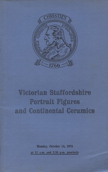 Christies Oct 1974 Victorian Staffordshire Portrait Figures, Continental Ceramic