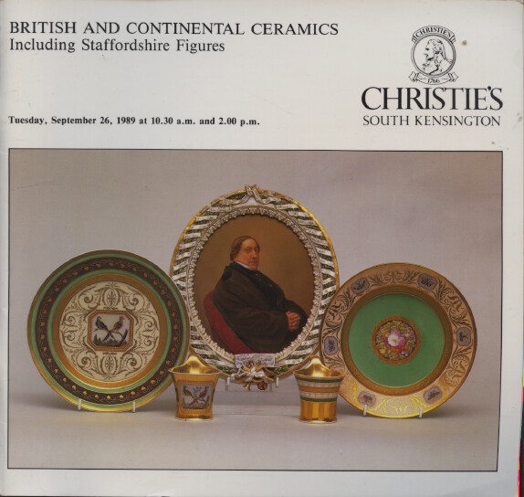 Christies May 1990 British & Continental Ceramics Inc. Staffordshire Figures