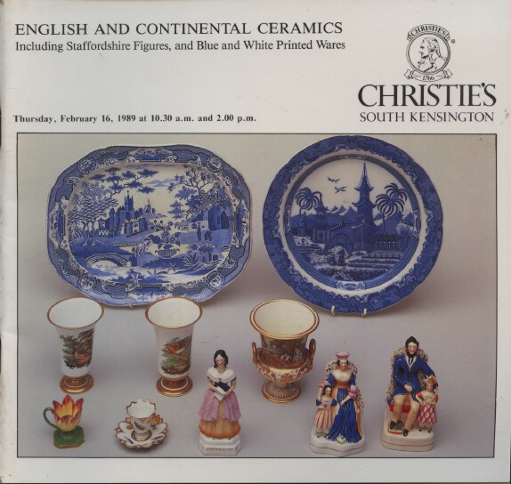 Christies Feb 1989 English & Continental Ceramics inc. Staffordshire Figures