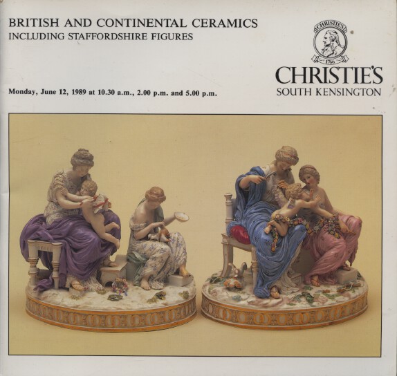 Christies Feb 1989 British & Continental Ceramics inc. Staffordshire Figures