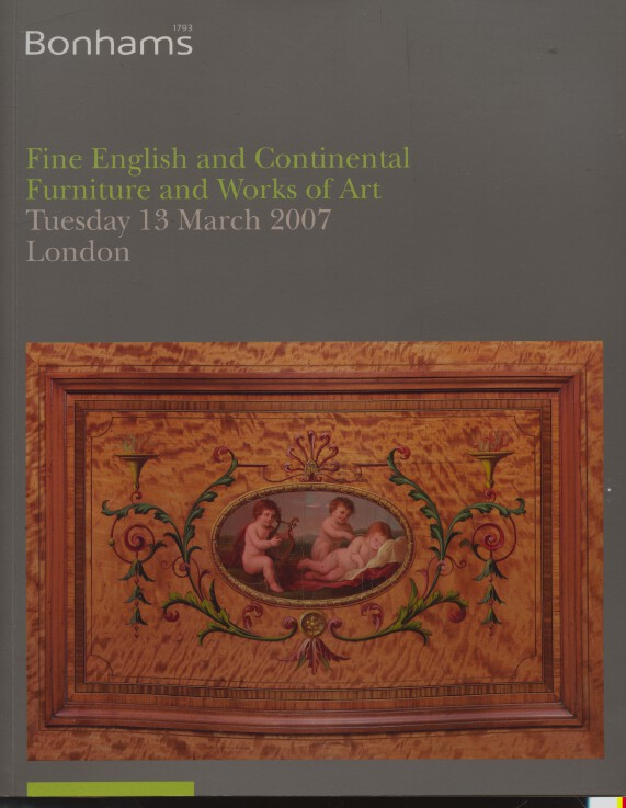Bonhams March 2007 Fine English and Continental Furniture and Works of Art - Click Image to Close