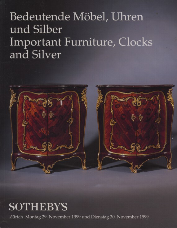 Sothebys November 1999 Important Furniture, Clocks and Silver