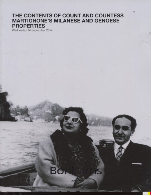 Bonhams Sept 2014 Contents of Count & Countess Martignone's Properties