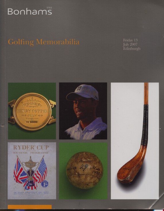 Bonhams July 2007 Golfing Memorabilia (Digital only)