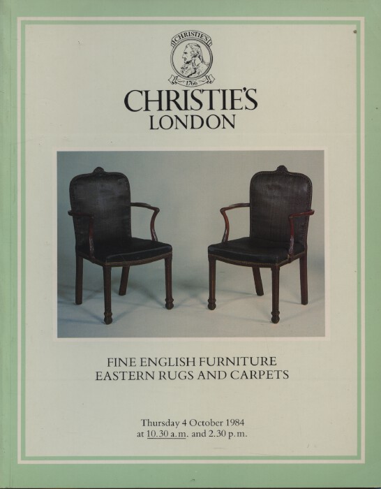 Christies October 1984 Fine English Furniture, Eastern Rugs and Carpets