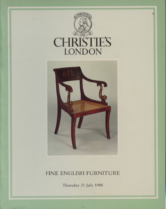 Christies July 1988 Fine English Furniture