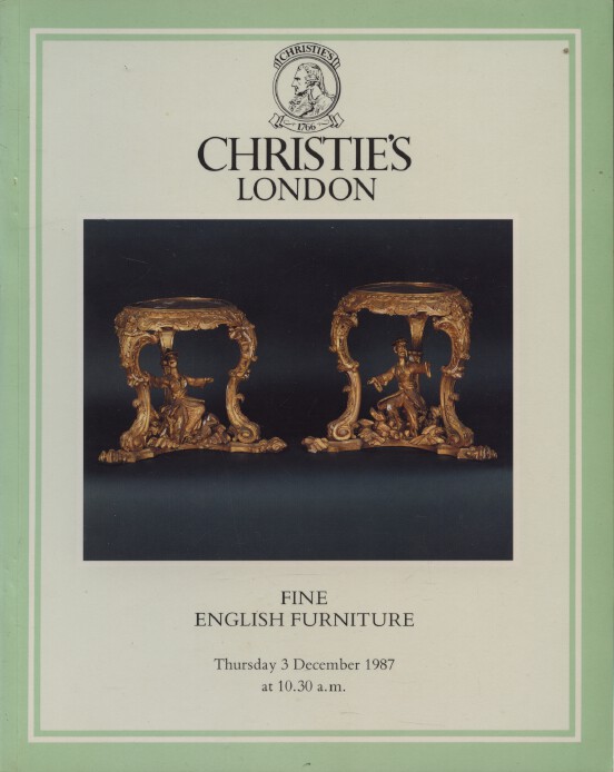 Christies December 1987 Fine English Furniture